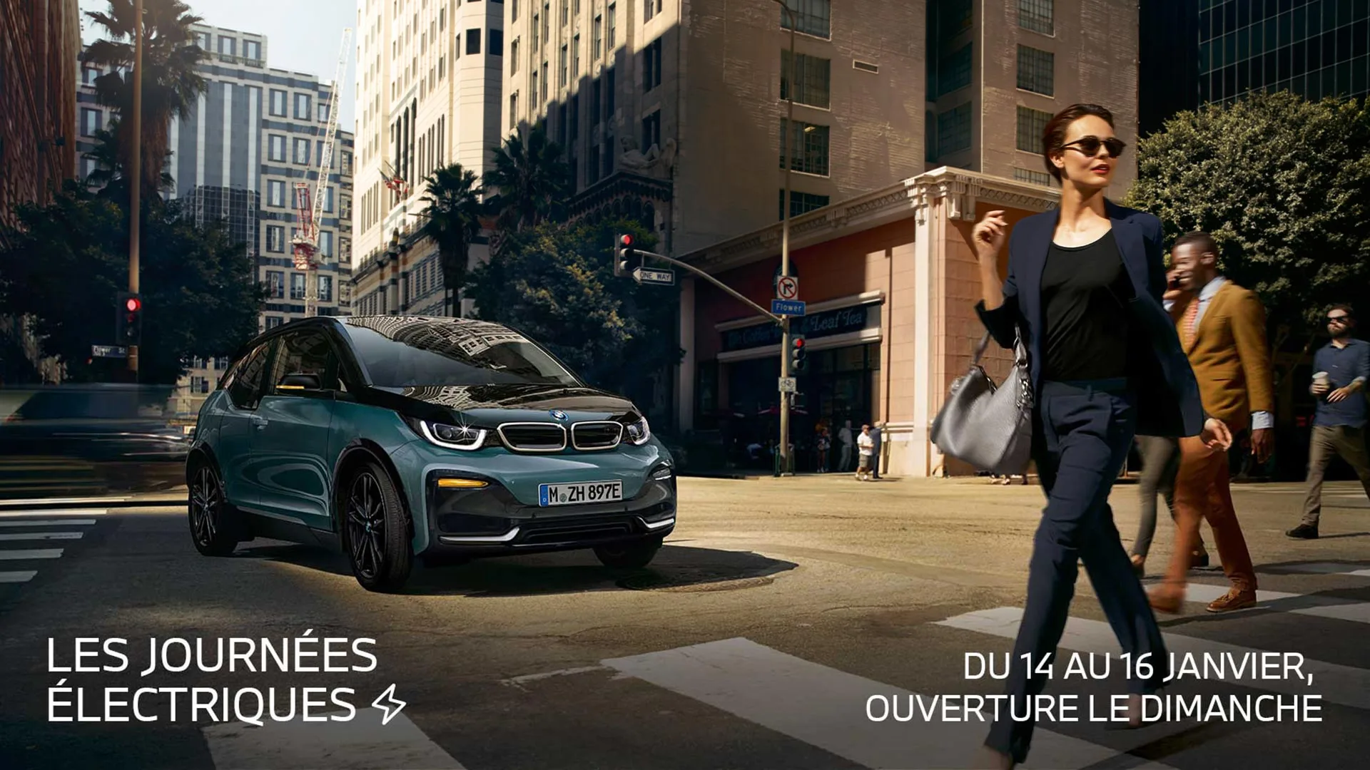 Visuel publicitaire - Journées Électriques BMW I3s