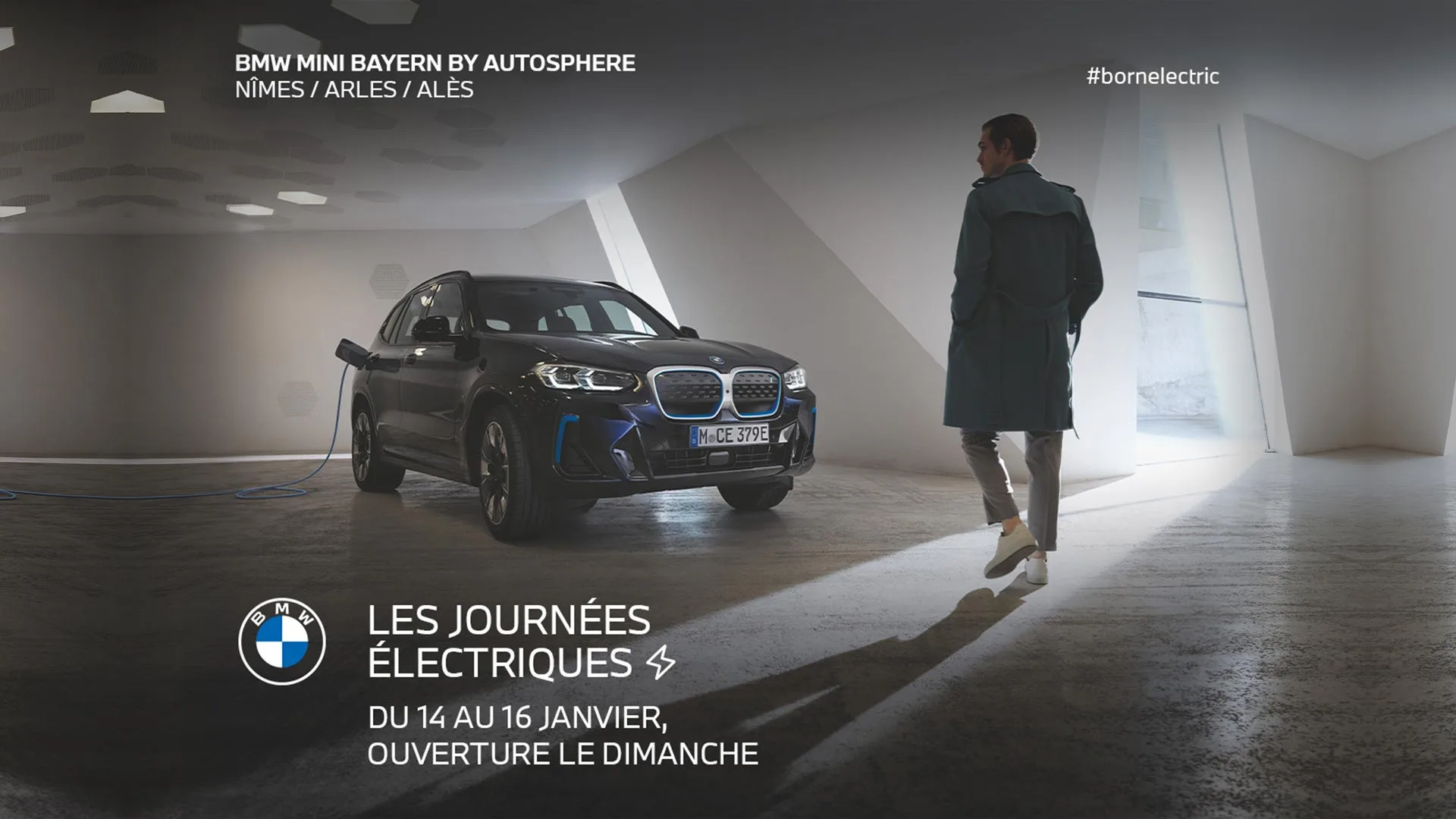 Visuel publicitaire - Journées Électriques BMW IX3